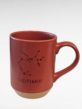 Fringe Studio Red Sagittarius Ceramic Mug with Tan Base